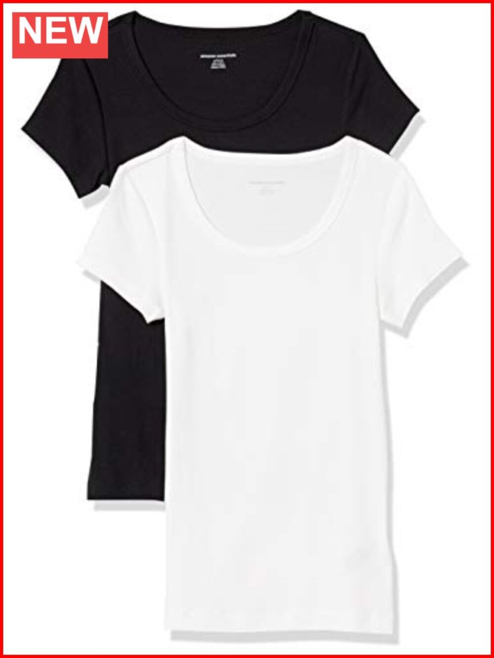 Women's Slim-Fit Cap-Sleeve Scoop Neck T-Shirt 2-Pack Cotton Modal Micro Rib